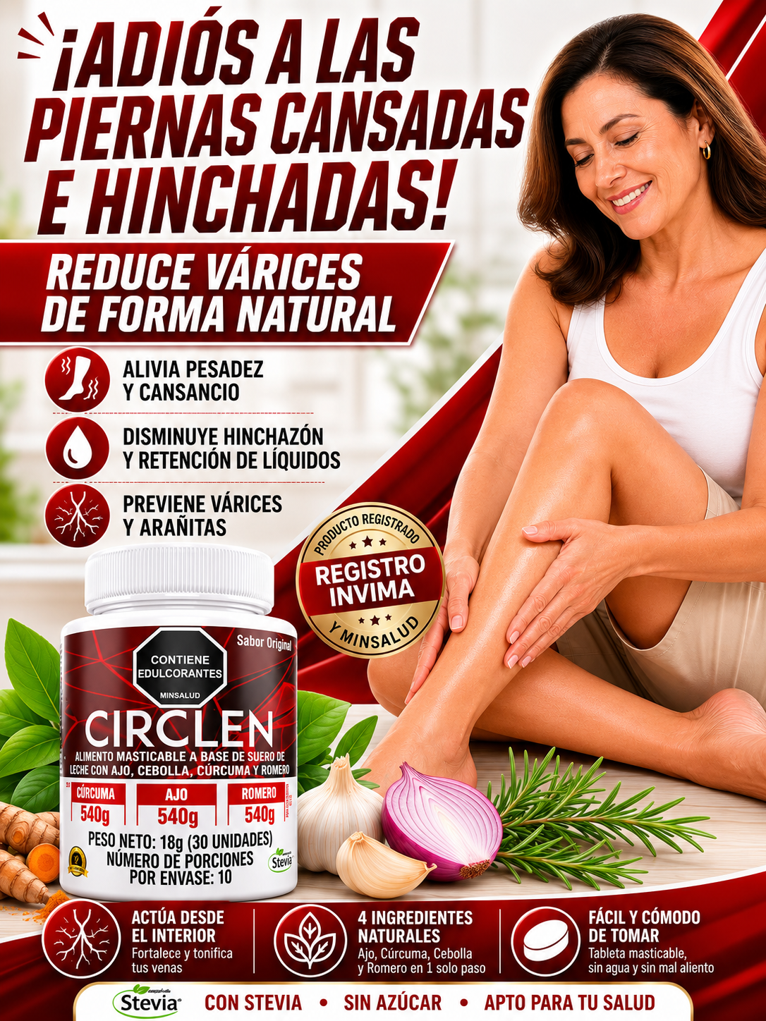 Circlen® Tratamiento para Piernas Hinchadas y Varices